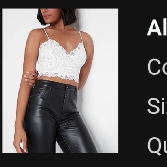 Express Allover Lace Cami - White - Picture 1 of 4